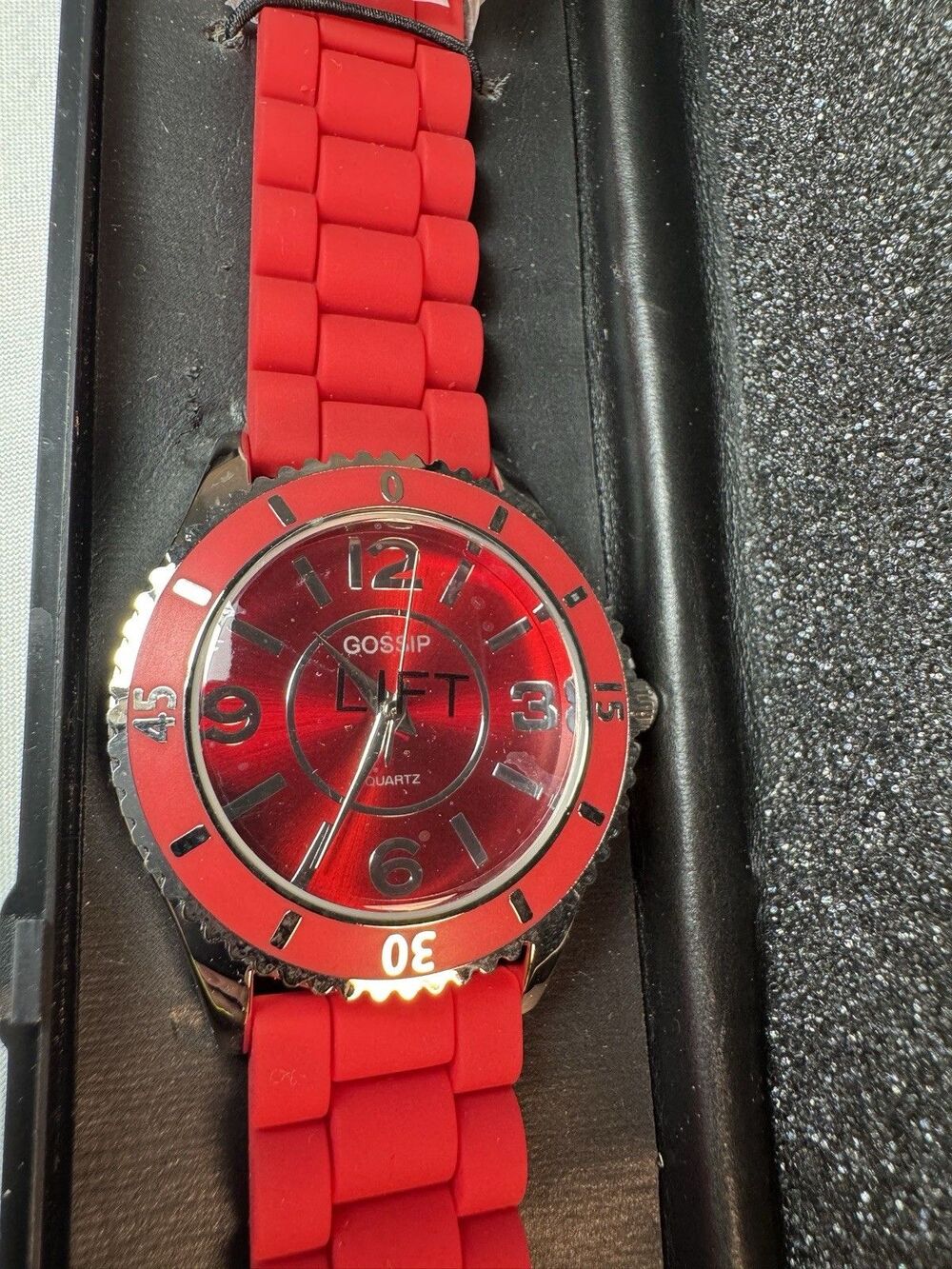 Gossip Red Silicone Sport Watch